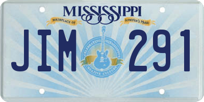 MS license plate JIM291