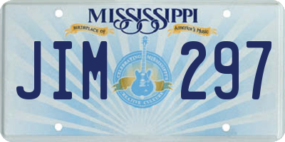 MS license plate JIM297