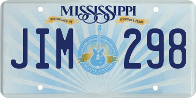 MS license plate JIM298