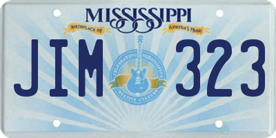 MS license plate JIM323