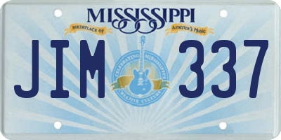 MS license plate JIM337