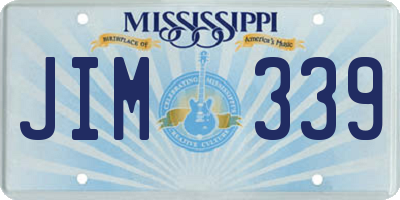 MS license plate JIM339