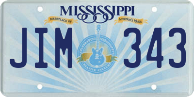 MS license plate JIM343