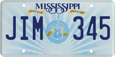 MS license plate JIM345