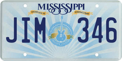 MS license plate JIM346