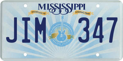 MS license plate JIM347