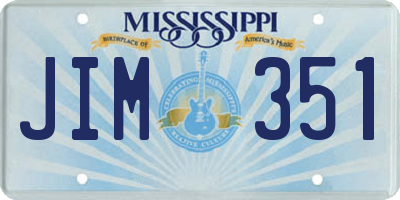 MS license plate JIM351