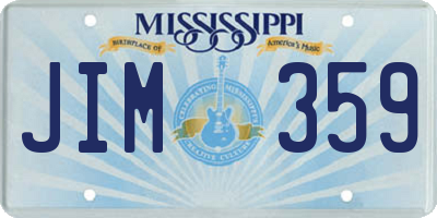 MS license plate JIM359
