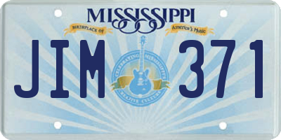 MS license plate JIM371