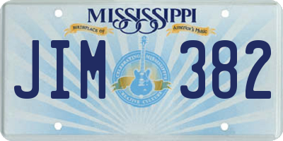 MS license plate JIM382
