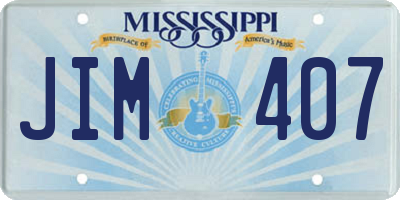 MS license plate JIM407