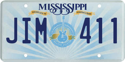 MS license plate JIM411