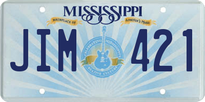MS license plate JIM421