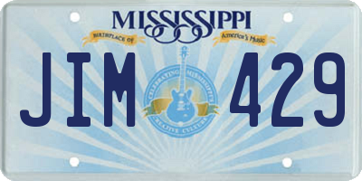 MS license plate JIM429