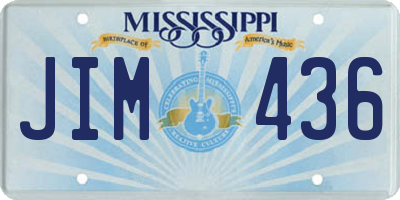MS license plate JIM436