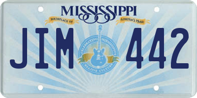 MS license plate JIM442