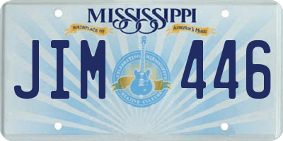 MS license plate JIM446