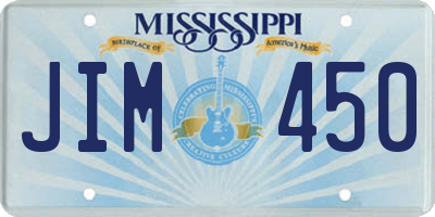MS license plate JIM450