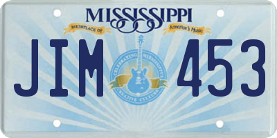 MS license plate JIM453