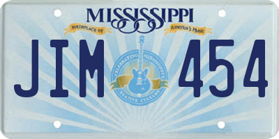 MS license plate JIM454