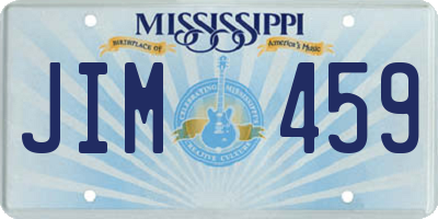 MS license plate JIM459