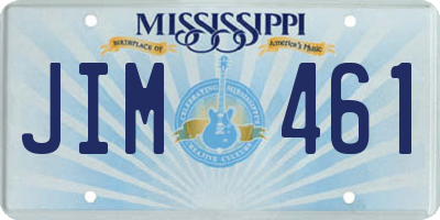 MS license plate JIM461