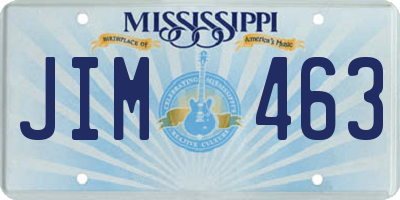 MS license plate JIM463