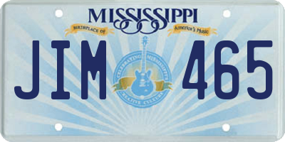 MS license plate JIM465
