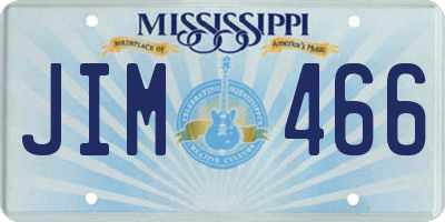 MS license plate JIM466