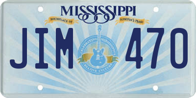 MS license plate JIM470