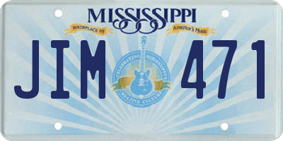 MS license plate JIM471