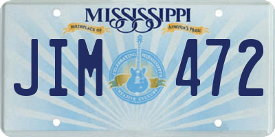 MS license plate JIM472