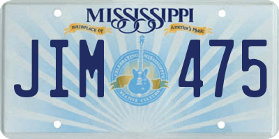 MS license plate JIM475
