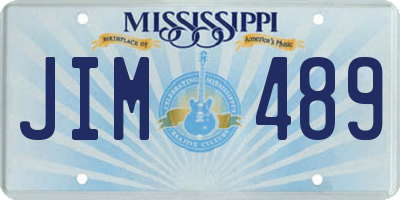 MS license plate JIM489