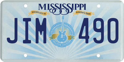 MS license plate JIM490