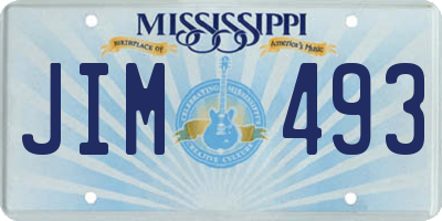 MS license plate JIM493