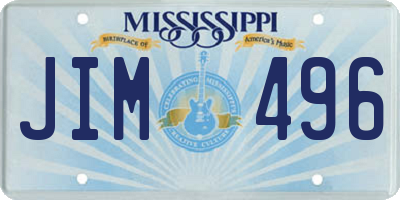MS license plate JIM496