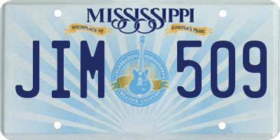 MS license plate JIM509