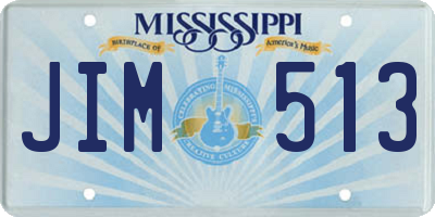 MS license plate JIM513