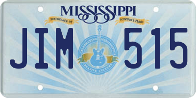 MS license plate JIM515