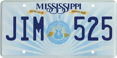 MS license plate JIM525