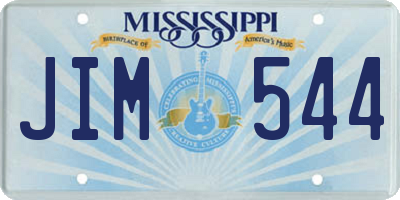 MS license plate JIM544