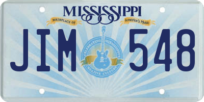 MS license plate JIM548
