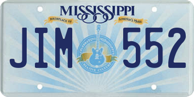 MS license plate JIM552