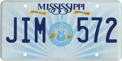 MS license plate JIM572