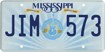 MS license plate JIM573