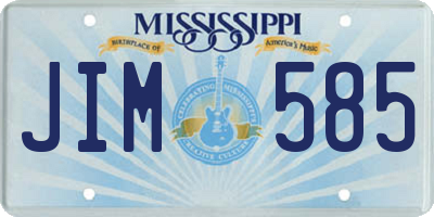 MS license plate JIM585
