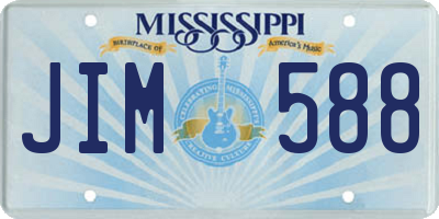 MS license plate JIM588