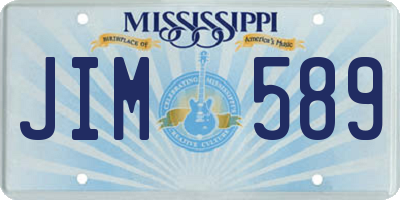 MS license plate JIM589