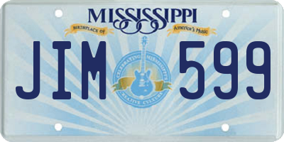 MS license plate JIM599
